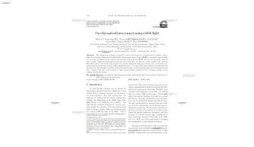 On-chip optical interconnect using visible light